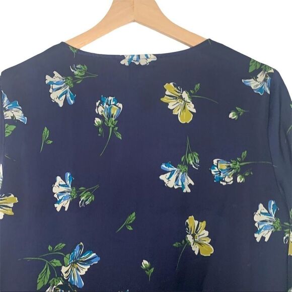 G.H. Bass & Co. Floral Button-Up Neck Tie Blouse - Picture 8 of 8